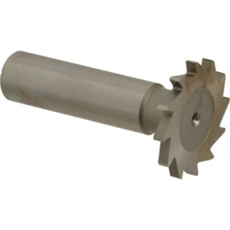 Made in USA 1-1/8 Cut Diam, 7/64 Cut Width, 1/2 Shank, Straight-Tooth Woodruff Keyseat Cutter High Speed Steel, Uncoa...